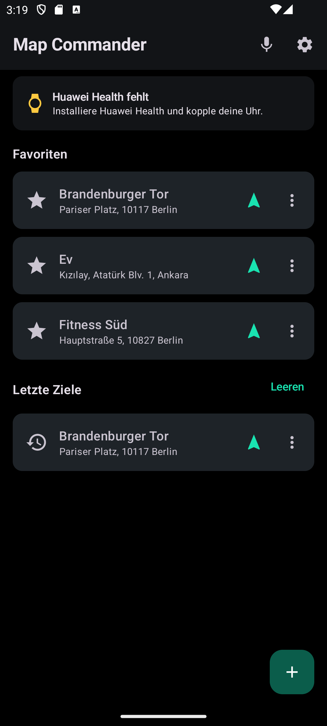 Map Commander – Uhr-Navigation
