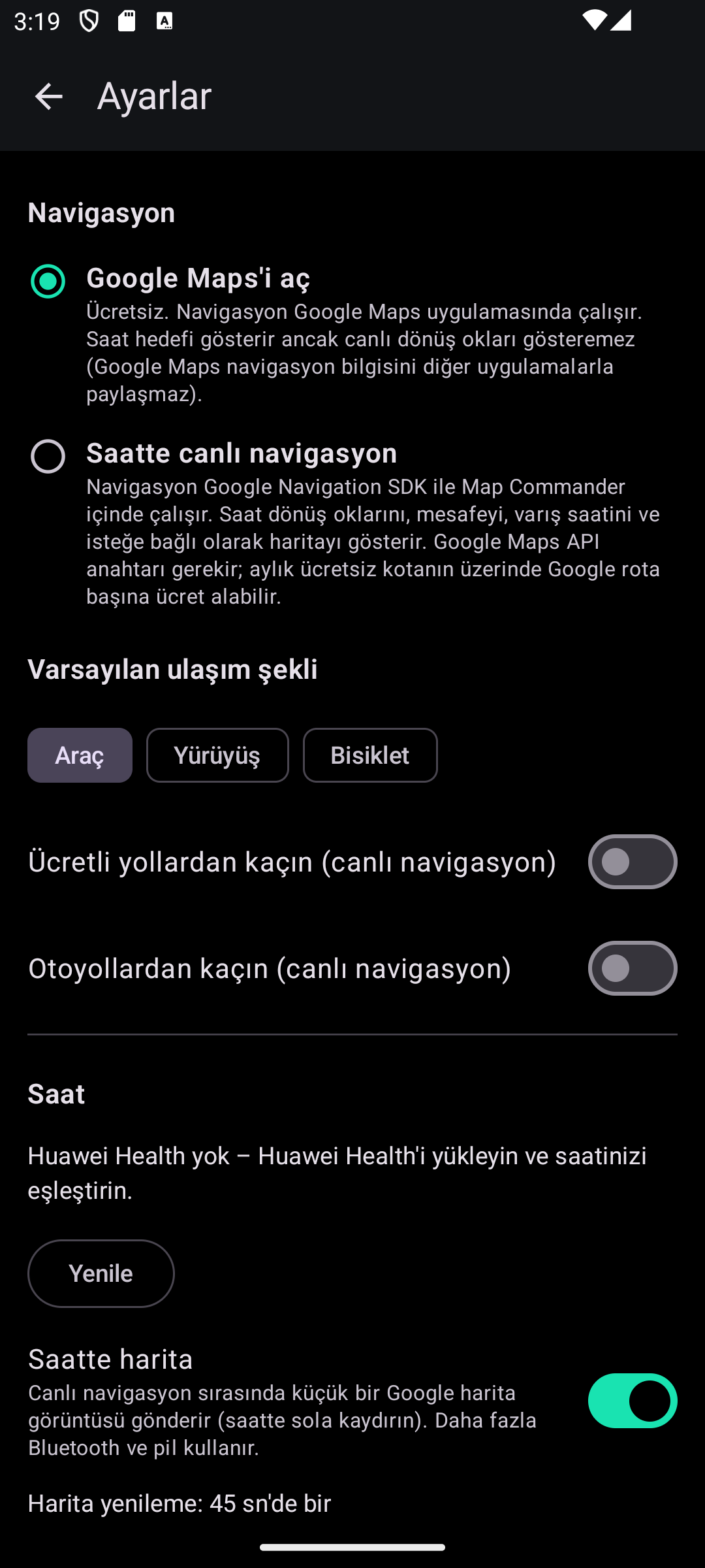 Map Commander – Saat Navigasyonu
